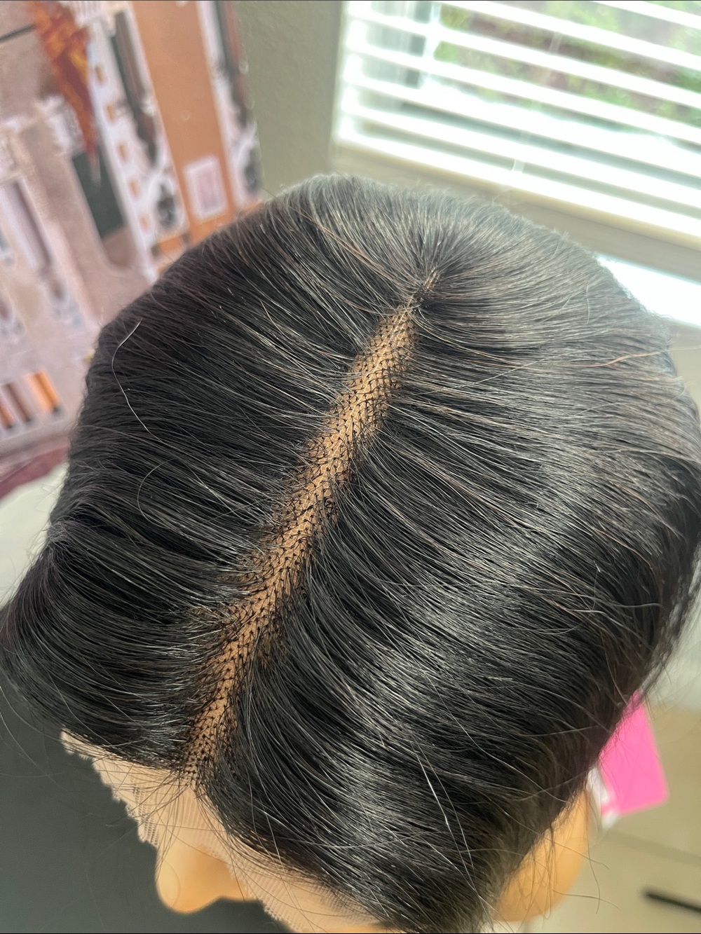 Blunt long bob , pre parted 100% human hair about 12” to 14” - Picture 5 of 6